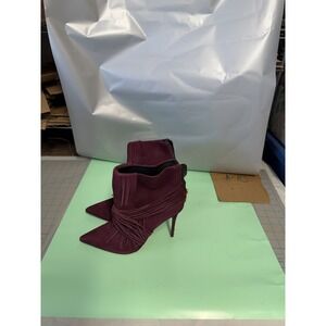 Carrano Suede Fringe Pointed Toe Stiletto Ankle Boots Women's Size 37/39